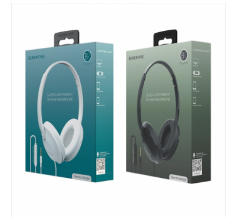 Наушники Borofone, BO1, EnjoyBass Inline , 1.2m черный