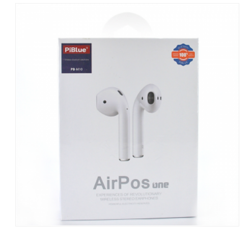 Bluetooth-гарнитура AirPods PiBLue PB-M10, BT 5.0, 320mAh