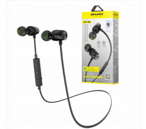 Наушники Awei, WT30, Bluetooth, черный