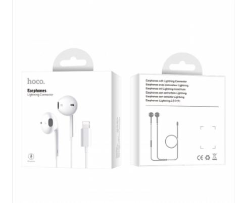 Наушники Hoco, L9, Original series Lightning, 1.2 m, белый