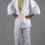 Thumbnail: Gold Embroidered Brocade Pant Set (C-M450)