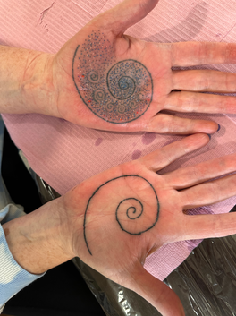 Spiral Palm Tattoo