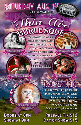 Flyer promoting Thin Air Burlesque