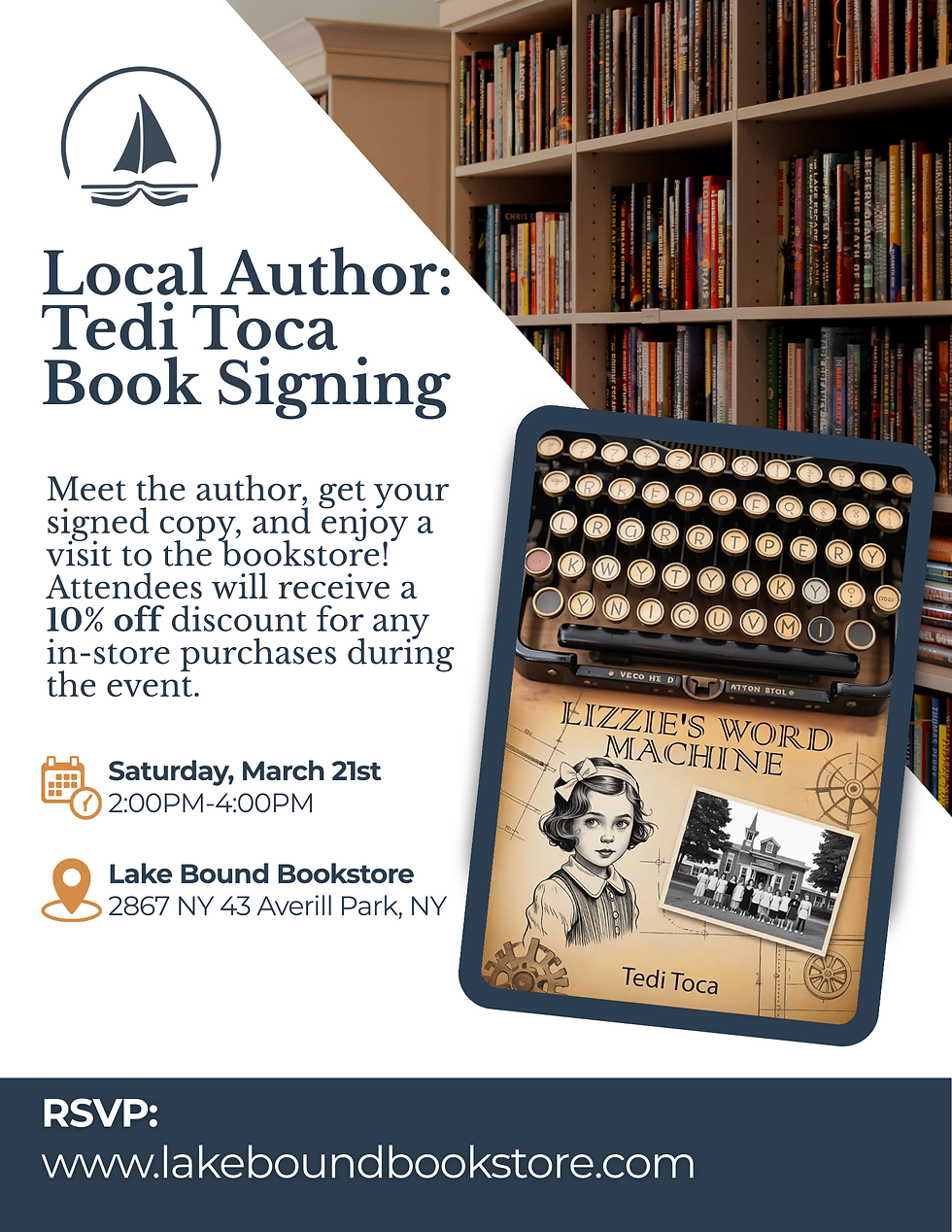 Local Author Book Signing with Tedi Toca