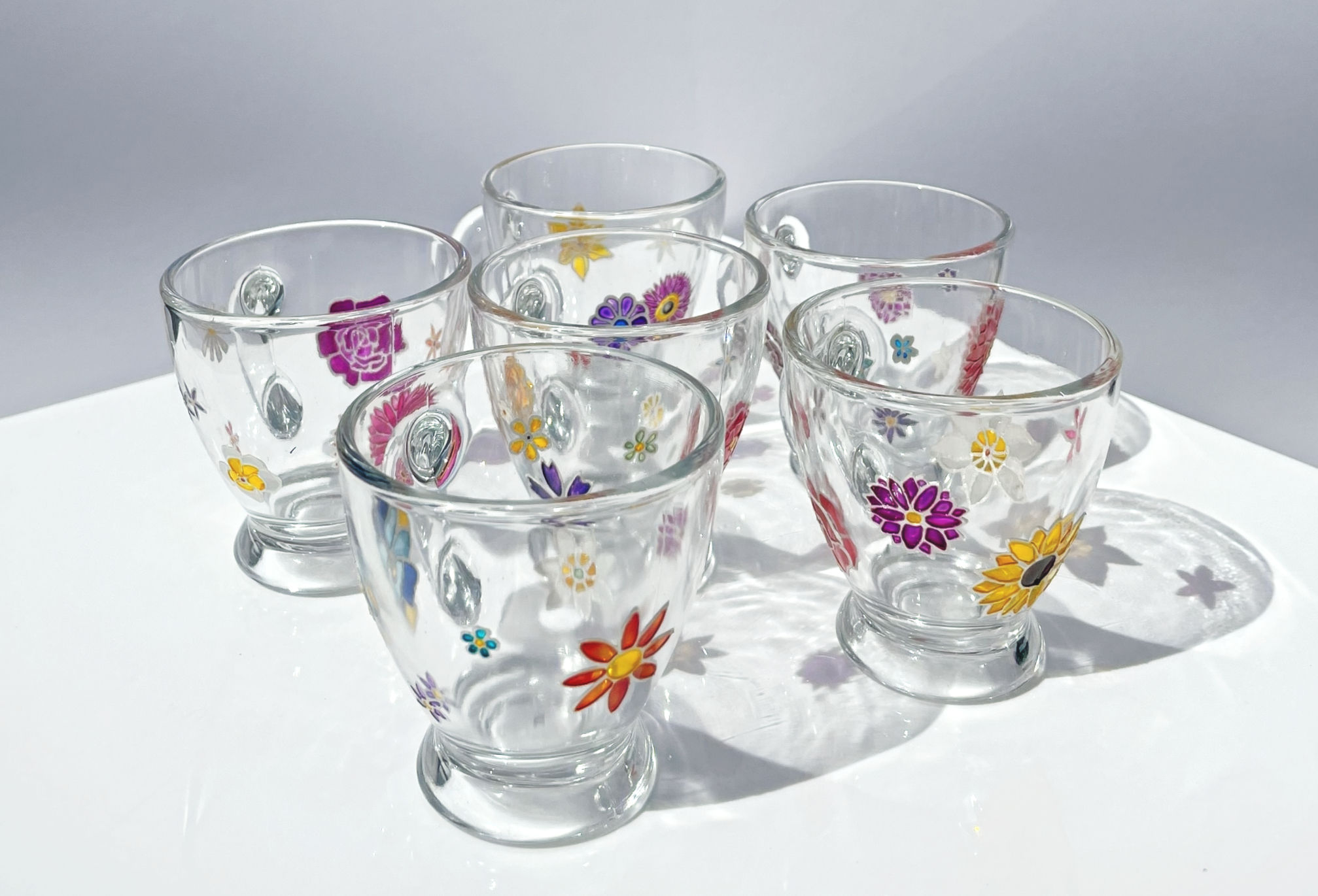 Flower 6pc Mugs