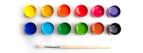 Paint Pots and Brush