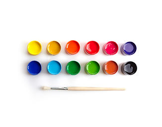 Paint Pots and Brush