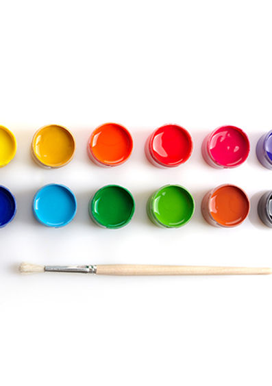 Paint Pots and Brush