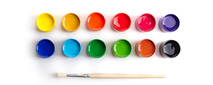 Paint Pots and Brush