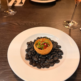 Pani poori with lobster at Mogul India