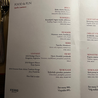 Menu for Gladmat at Pgalle