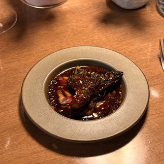 Fried mushroom in pepper sauce