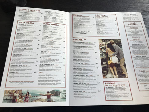 Menu at Olivia