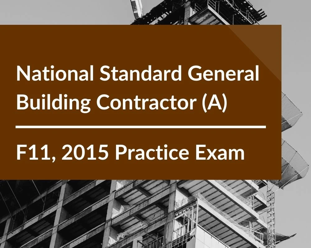 2015 General Building Contractor Practice Test Building Code Masters