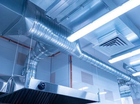 Steel ductwork for food preparation