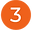 Orange circle with a white number three