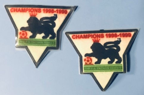 BARCLAYS PREMIER LEAGUE PLAYER ISSUE SLEEVE PATCHES FELT TYPE CHAMPIONS 1998-99