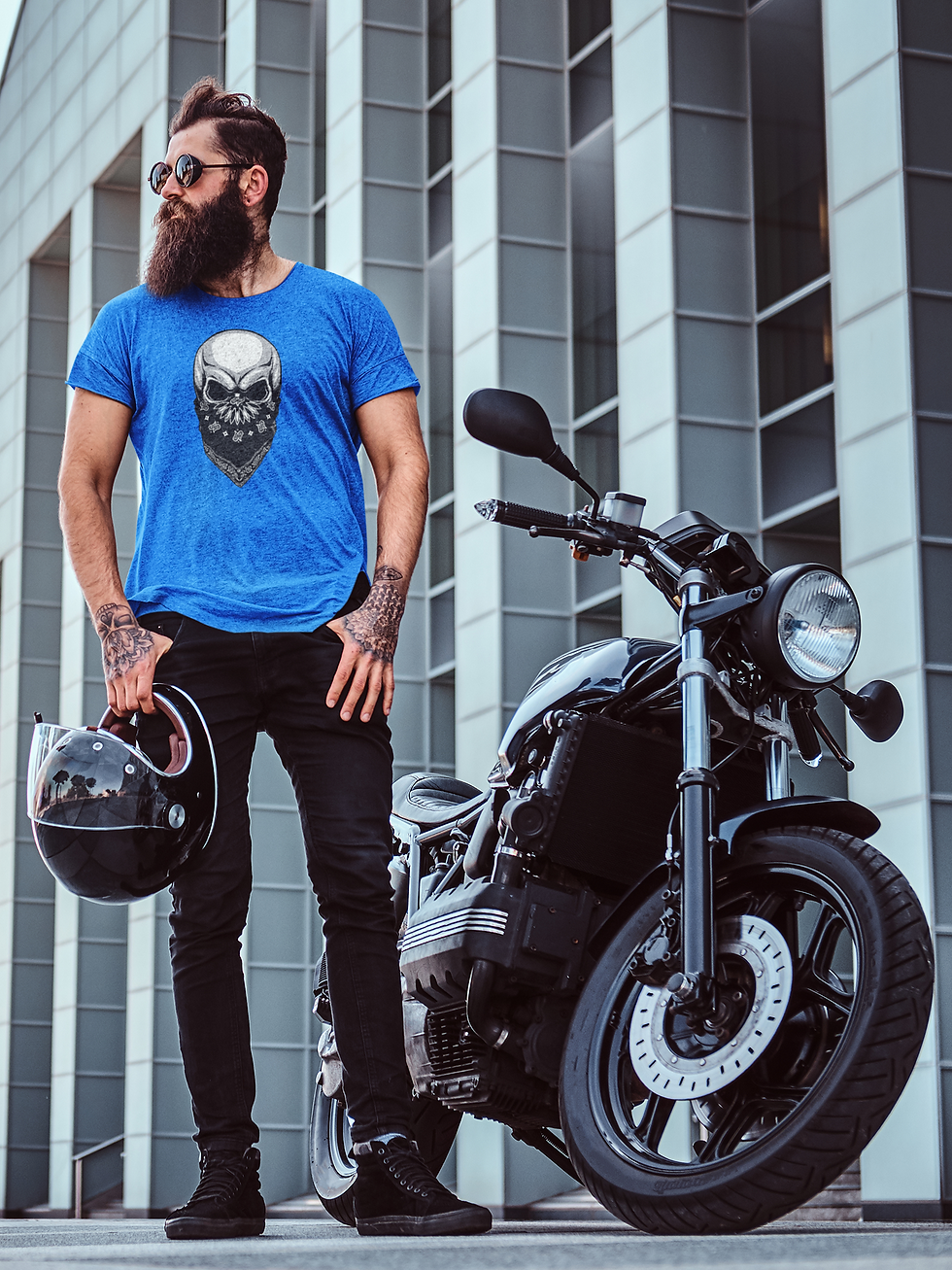 Thumbnail: SKULL WITH BANDANA Tee Shirt
