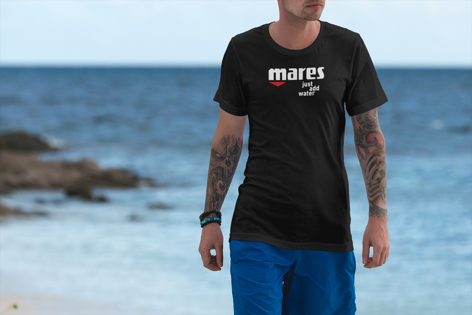 SCUBA MARES T-SHIRTS "JUST ADD WATER"