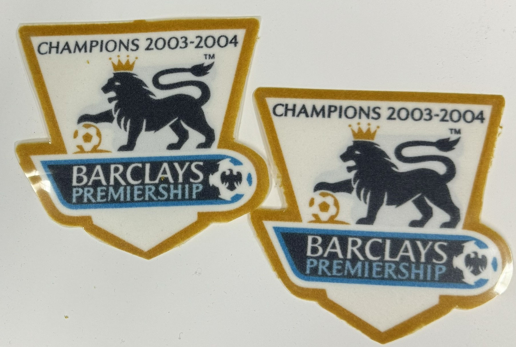 BARCLAYS PREMIER LEAGUE ARSENAL CHAMPIONS SLEEVE PATCHES FELT TYPE 2003-2004