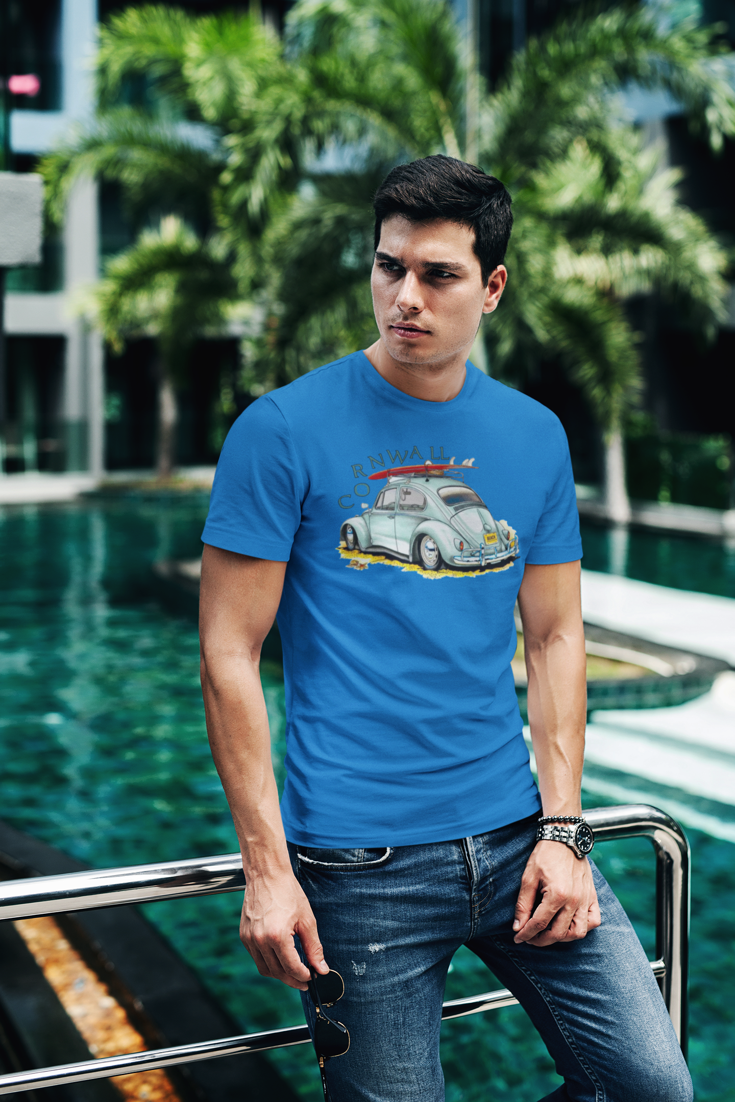 CORNWALL "VW BEETLE SURF" TEE SHIRT