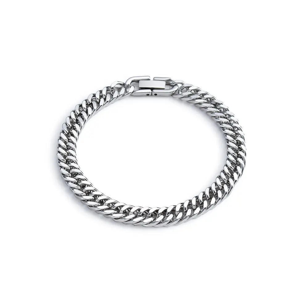 Thumbnail: Stainless Steel Braided Double Row Front and Rear Fish Scale Alloy Magnetic