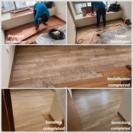 Solid Oak flooring repair works @ The Cosmopolitan