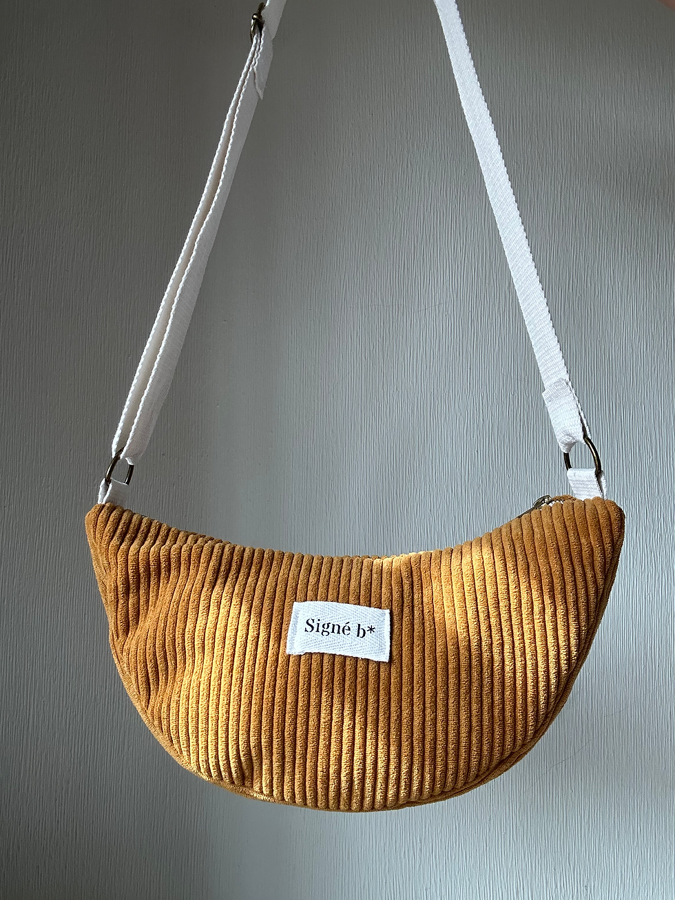 Miniature : Sac Luna velours côtelé moutarde