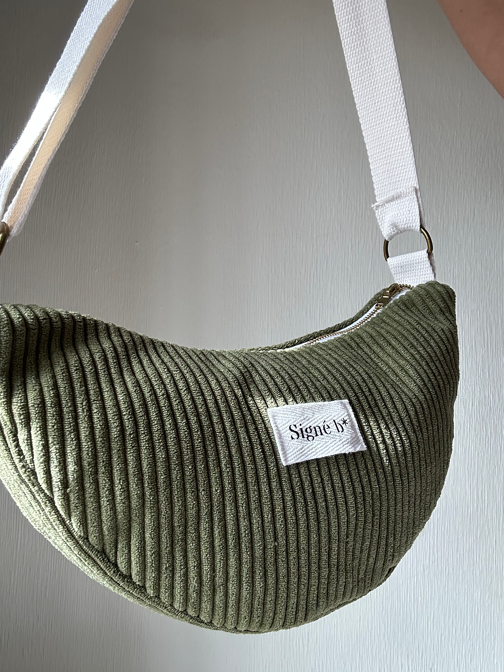 Miniature : Sac Luna velours côtelé Kaki