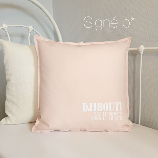 Thumbnail: Customizable Light Pink Destination Cushion