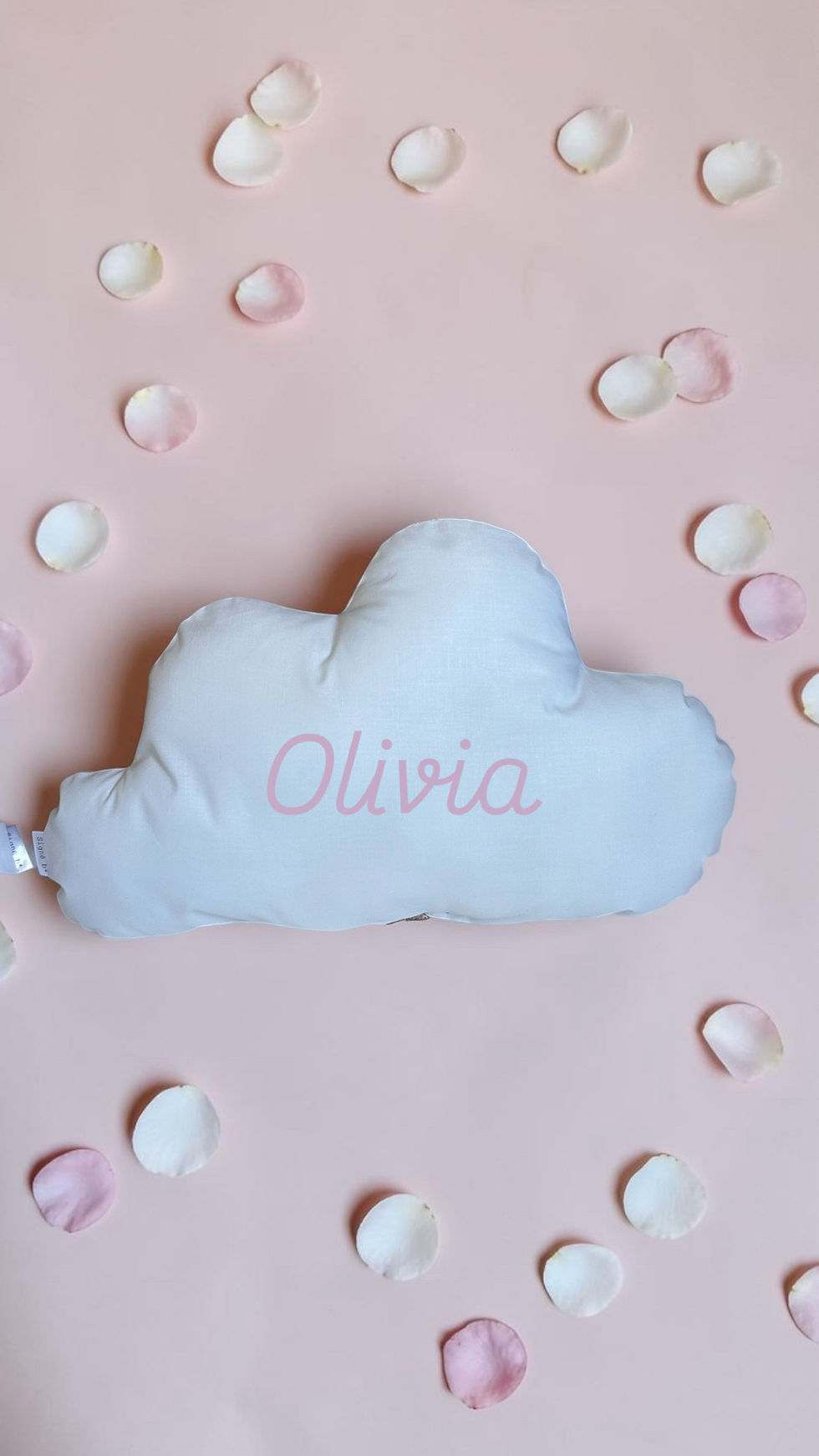 Miniature : Coussin Nuage étoiles rose étoiles blanches