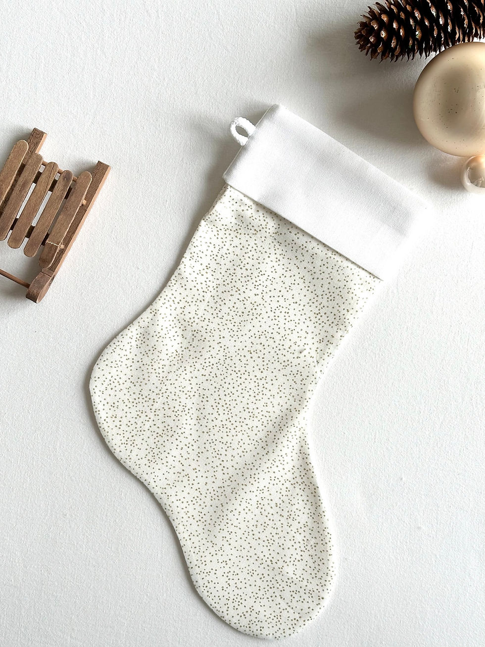 Miniature : Chaussette Noël Pluie dorée 