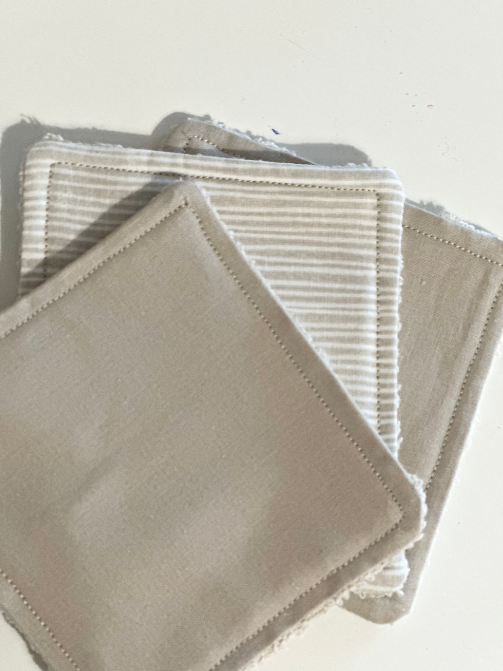 Miniature : Lot de 3 maxi lingettes beiges et rayés