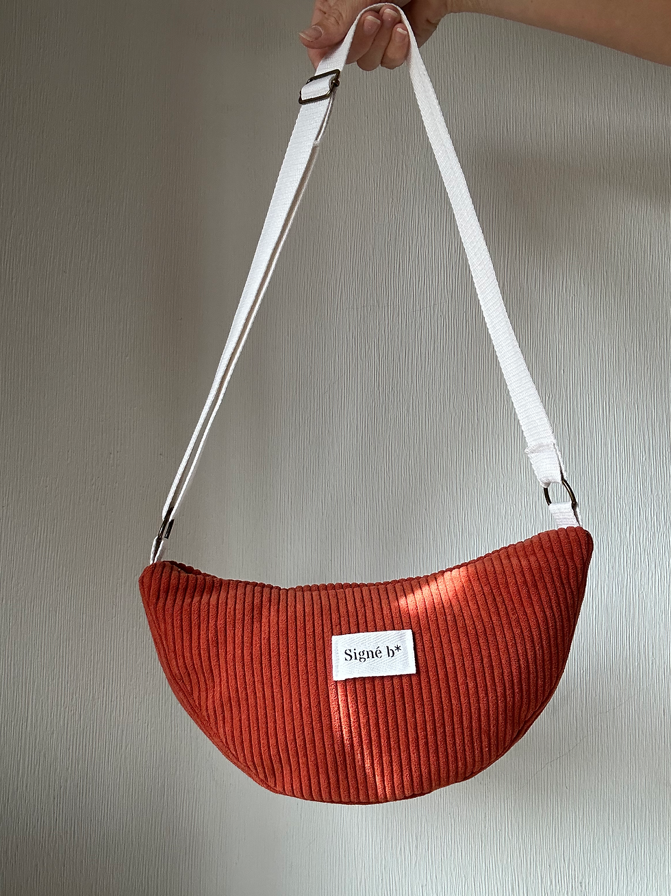 Thumbnail: Sac Luna velours côtelé Terracotta