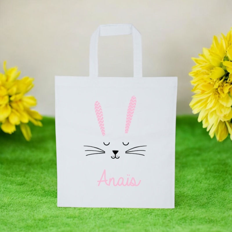 Miniature : Sac Totebag Enfant "Lapin de Pâques" Personnalisé
