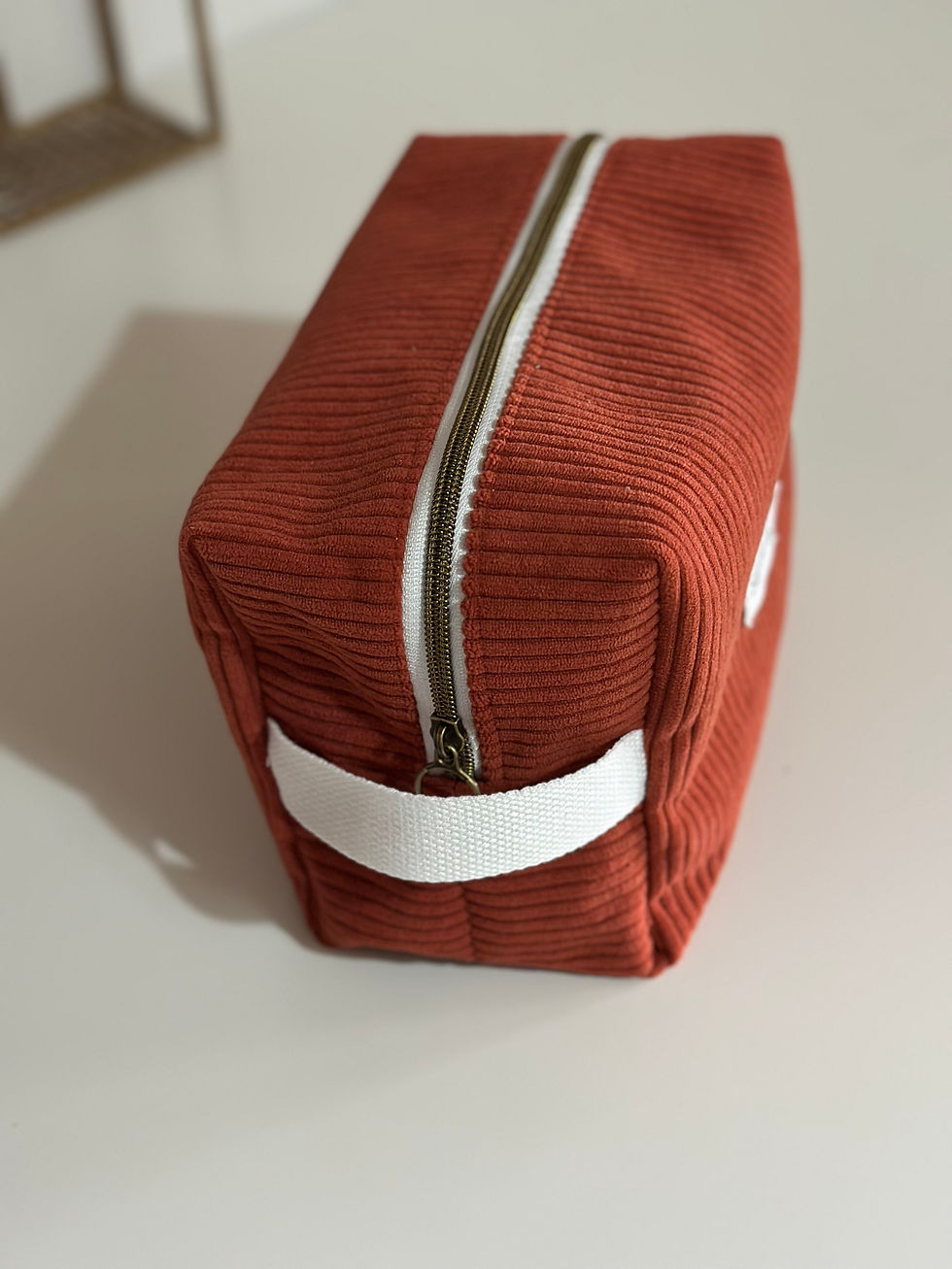 Miniature : Trousse de toilette LUNA velours côtelé Terracotta