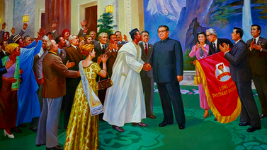 "Kim Il Sung, símbolo da luta pela libertação nacional das colônias"