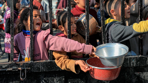 "Crianças em Gaza 'têm sorte' se comem uma vez por dia"