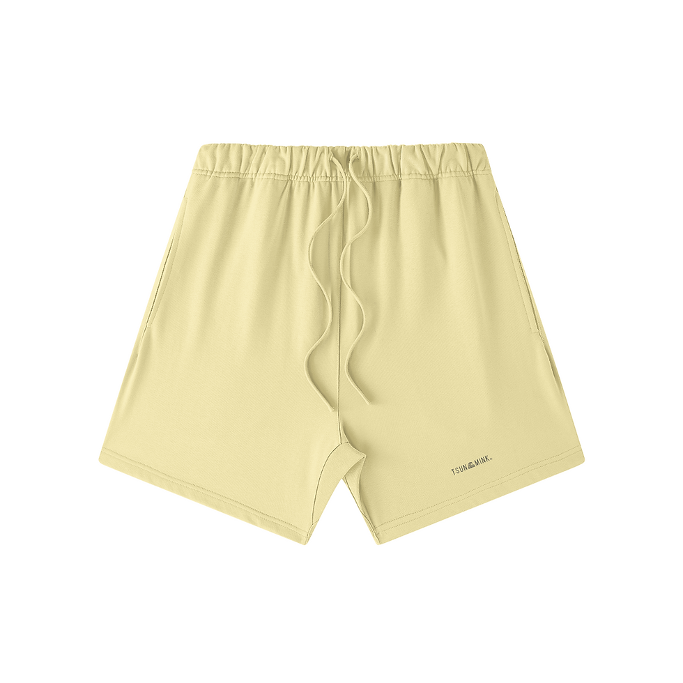 Pantalons curts "amples" de 425 GSM Logo Tsunamink Negre