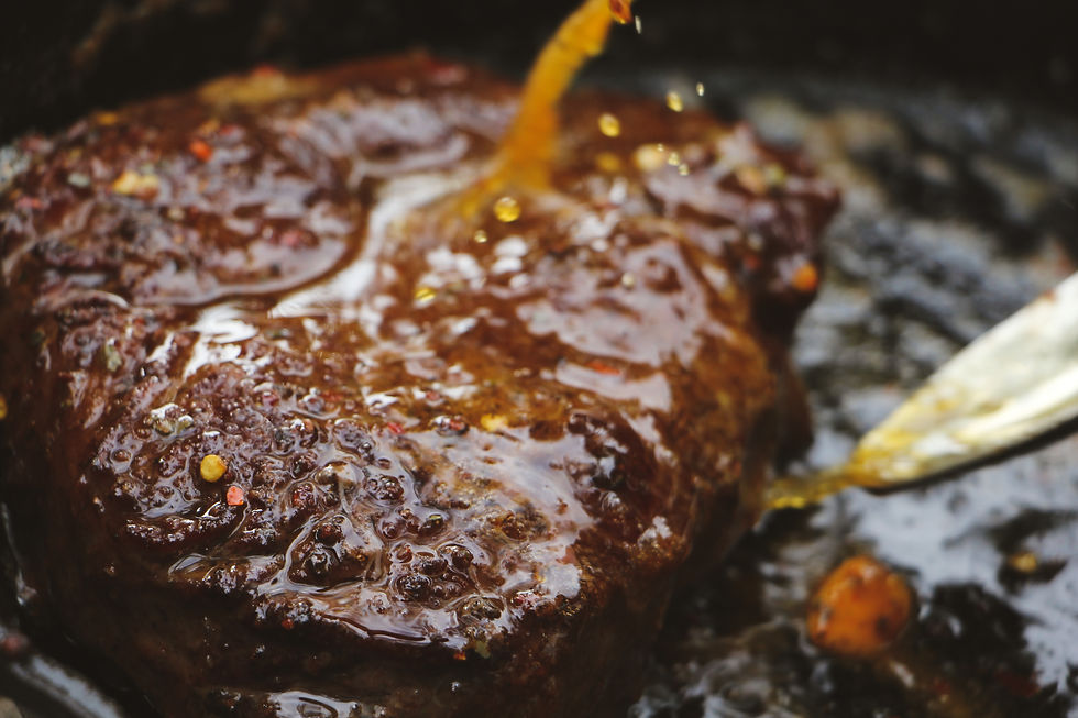 Chilli Butter on Steak, flavoured Butter