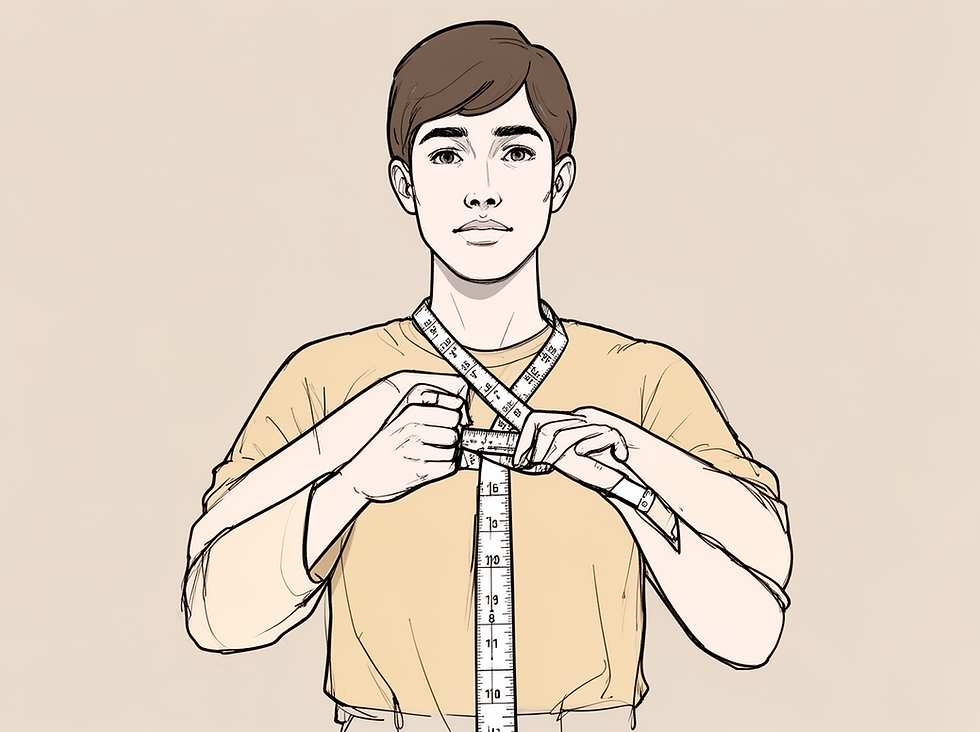 How to measure chest size with a soft measuring tape
