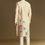 Thumbnail: Floral Beige Linen Kurta Set