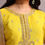 Thumbnail: Yellow Embroidered Anarkali With Floral Printed Organza Dupatta
