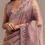 Thumbnail: Lavender Tissue Saree Embroidered With Sequins And Cutdana