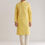 Thumbnail: Yellow Banarasi Silk Kurta Set