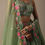 Thumbnail: Green Organza Embroidered Lehenga Set With Floral Motifs