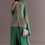 Thumbnail: Green Chinon Cudtana Embroidered Kurta Palazzo Suit