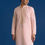 Thumbnail: Light Pink Silk Mirror Threadwork Kurta Set