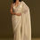 Thumbnail: Beige Tissue Saree With Cutdana And Beads Scallop Border