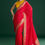 Thumbnail: Red Dola Silk Saree With Butti And Floral Woven Border